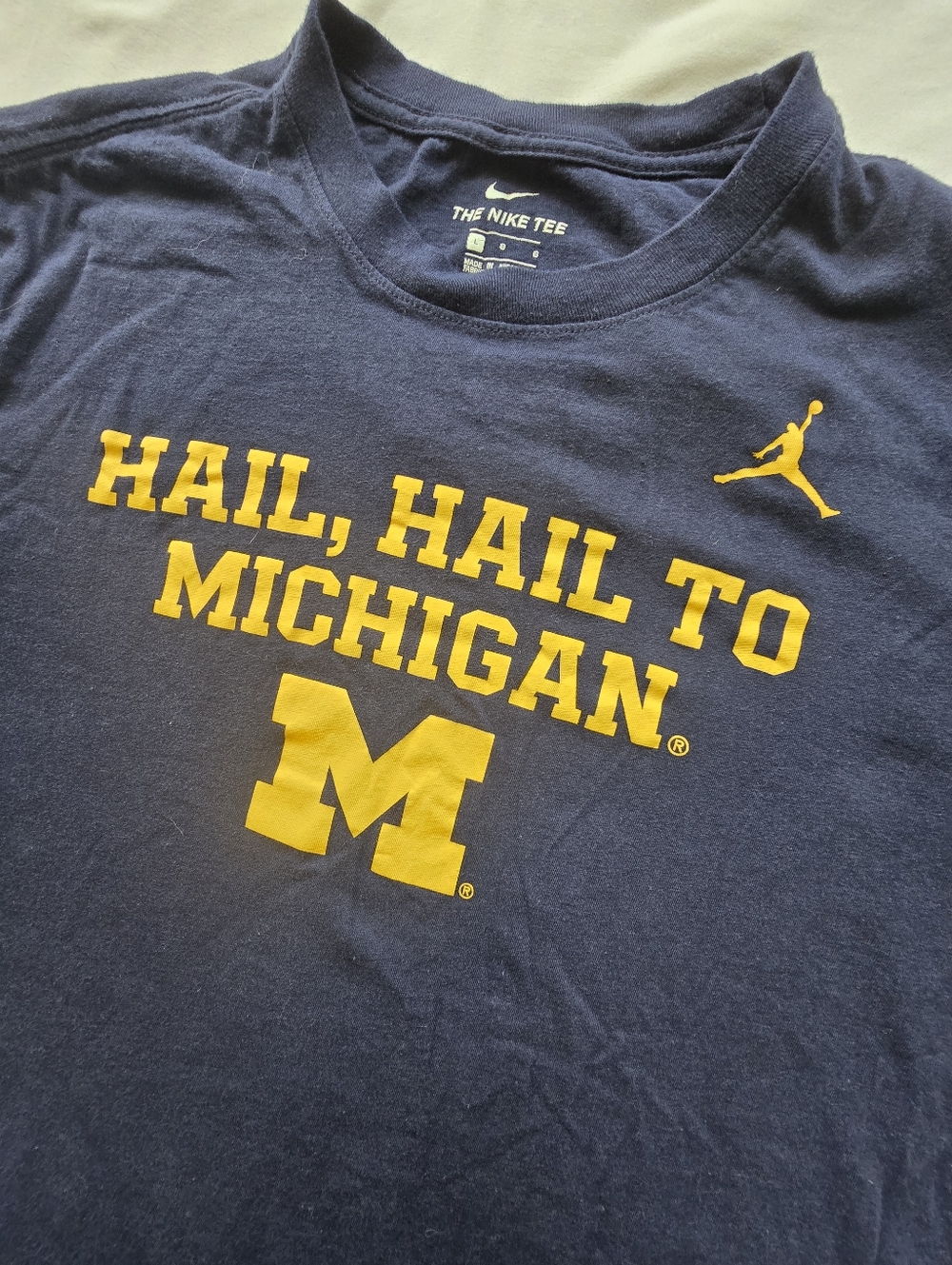 Nike Jordan Michigan Wolverines Long Sleeve Shirt Men’s Large